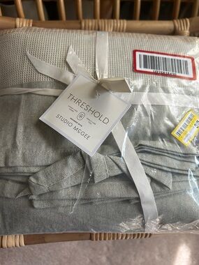 Studio McGee Threshold Linen Blend 60” x 120” Textured Table Cloth